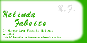 melinda fabsits business card